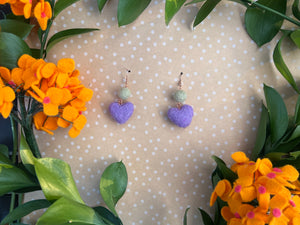 Lavender Mini Heart drop